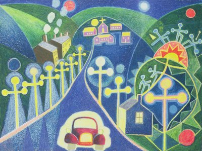 Mystical Village, 1985 by Peter Davidson